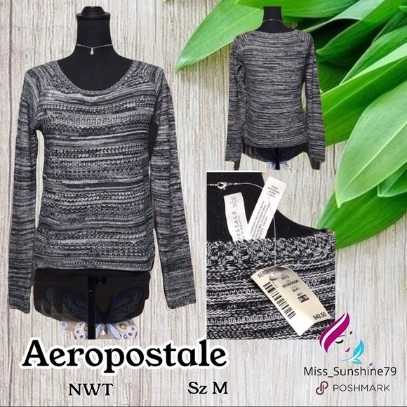 AEROPOSTALE NWT - Sz M - heathered sweater - timeless chic works to everything - Picture 1 of 8